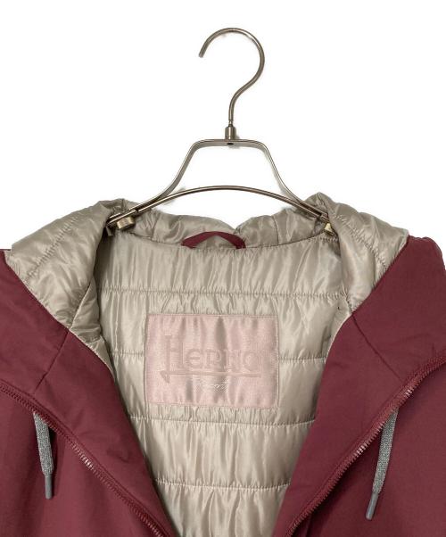 HERNO（ヘルノ）HERNO (ヘルノ) ナイロン パデッド  フーデッド ジャケット ボルドー サイズ:50の古着・服飾アイテム