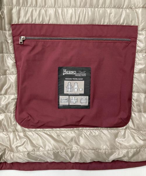 HERNO（ヘルノ）HERNO (ヘルノ) ナイロン パデッド  フーデッド ジャケット ボルドー サイズ:50の古着・服飾アイテム