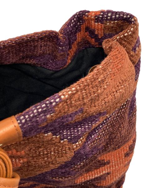 LONGCHAMP（ロンシャン）LONGCHAMP (ロンシャン) 総柄トートバッグ ブラウン×パープルの古着・服飾アイテム