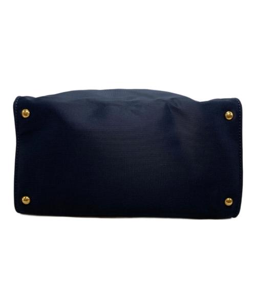 MIU MIU（ミュウミュウ）MIU MIU (ミュウミュウ) ロゴ トートバッグ ネイビーの古着・服飾アイテム