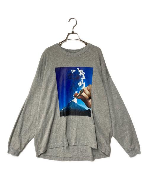 TIGHTBOOTH PRODUCTION（タイトブースプロダクション）TIGHTBOOTH PRODUCTION (タイトブースプロダクション) VOLCANO L/S T-SHIRT グレー サイズ:Lの古着・服飾アイテム