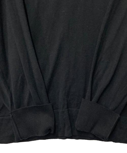 JOHN SMEDLEY（ジョンスメドレー）JOHN SMEDLEY (ジョンスメドレー) VAINL ARCHIVE (ヴァイナルアーカイブ) チェッカーフラッグ クルーネックコットンニット ブラック サイズ:Lの古着・服飾アイテム