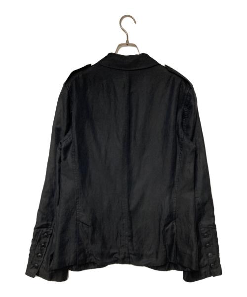 Vivienne Westwood man（ヴィヴィアン ウェストウッド マン）Vivienne Westwood man (ヴィヴィアン ウェストウッド マン) シルクリネンミリタリージャケット ブラック サイズ:46の古着・服飾アイテム