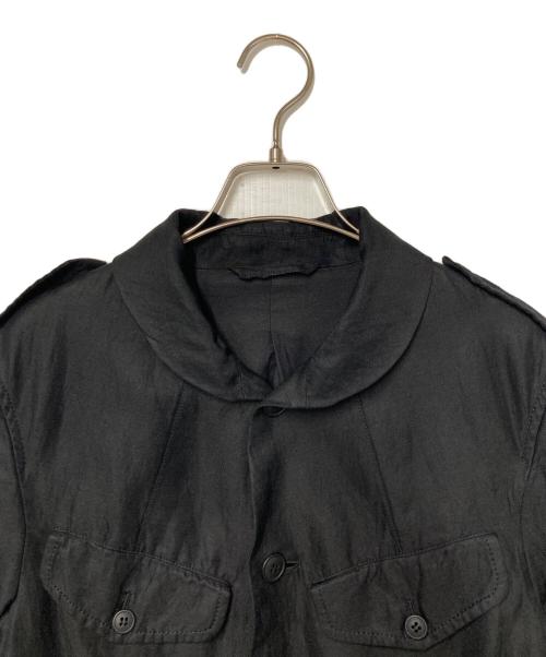 Vivienne Westwood man（ヴィヴィアン ウェストウッド マン）Vivienne Westwood man (ヴィヴィアン ウェストウッド マン) シルクリネンミリタリージャケット ブラック サイズ:46の古着・服飾アイテム