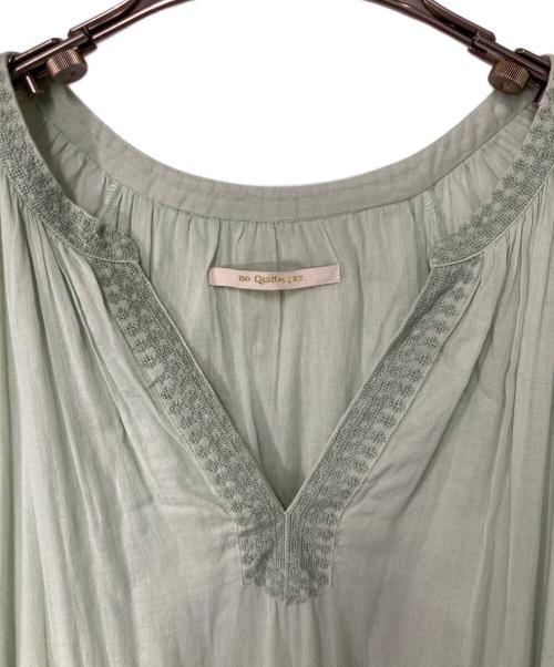 ne quittez pas（ヌキテパ）ne quittez pas (ヌキテパ) コットンボイルティアードワンピース グリーン サイズ:Mの古着・服飾アイテム