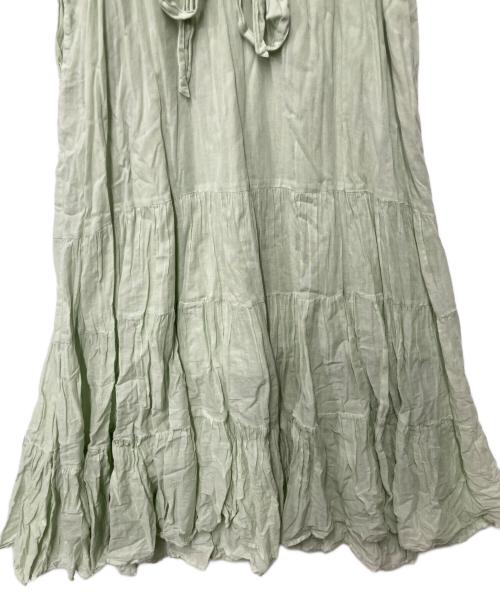 ne quittez pas（ヌキテパ）ne quittez pas (ヌキテパ) コットンボイルティアードワンピース グリーン サイズ:Mの古着・服飾アイテム