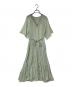 ne quittez pas（ヌキテパ）の古着「コットンボイルティアードワンピース」｜グリーン