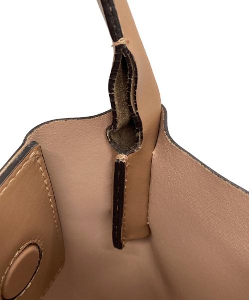 GIANNI CHIARINI（ジャンニ キアリーニ）GIANNI CHIARINI (ジャンニ キアリーニ) レザーハンドバッグ ブラウンの古着・服飾アイテム