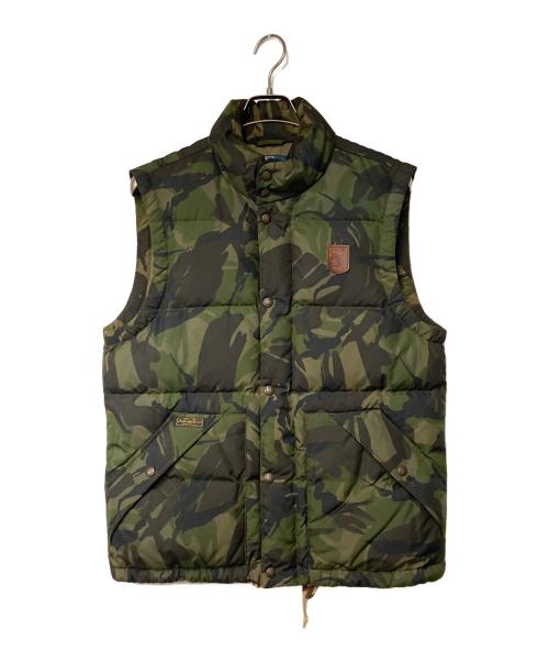 POLO RALPH LAUREN（ポロ・ラルフローレン）POLO RALPH LAUREN (ポロ・ラルフローレン) カモ柄ダウンベスト オリーブ サイズ:Sの古着・服飾アイテム