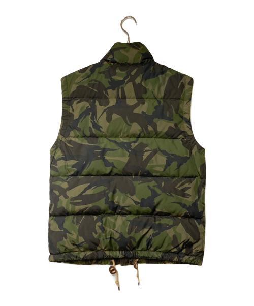 POLO RALPH LAUREN（ポロ・ラルフローレン）POLO RALPH LAUREN (ポロ・ラルフローレン) カモ柄ダウンベスト オリーブ サイズ:Sの古着・服飾アイテム