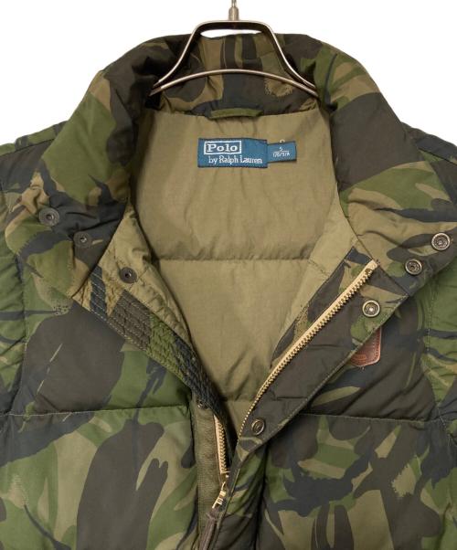 POLO RALPH LAUREN（ポロ・ラルフローレン）POLO RALPH LAUREN (ポロ・ラルフローレン) カモ柄ダウンベスト オリーブ サイズ:Sの古着・服飾アイテム