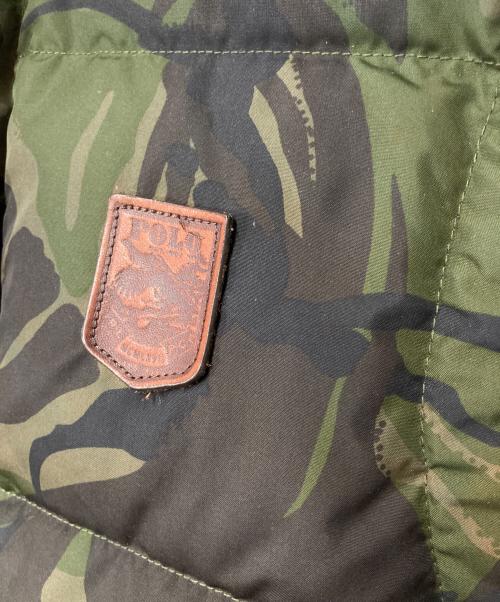 POLO RALPH LAUREN（ポロ・ラルフローレン）POLO RALPH LAUREN (ポロ・ラルフローレン) カモ柄ダウンベスト オリーブ サイズ:Sの古着・服飾アイテム