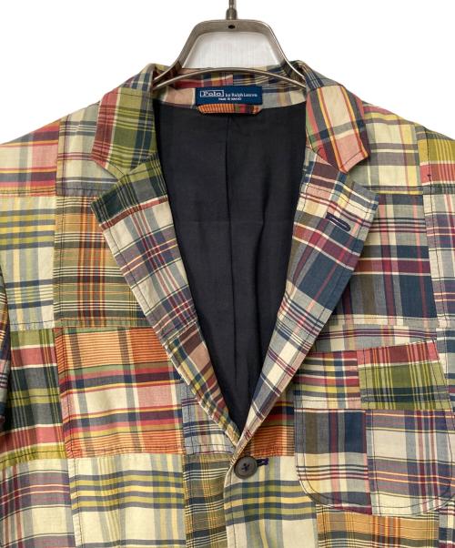 POLO RALPH LAUREN（ポロ・ラルフローレン）POLO RALPH LAUREN (ポロ・ラルフローレン) パッチワーク チェックテーラードジャケット マルチカラー サイズ:36Rの古着・服飾アイテム