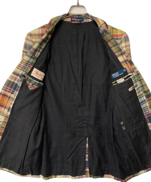 POLO RALPH LAUREN（ポロ・ラルフローレン）POLO RALPH LAUREN (ポロ・ラルフローレン) パッチワーク チェックテーラードジャケット マルチカラー サイズ:36Rの古着・服飾アイテム