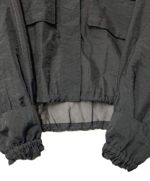 Adam et Rope（アダム エ ロペ）Adam et Rope (アダム エ ロペ) クロップドシアーブルゾン ブラック サイズ:Fの古着・服飾アイテム