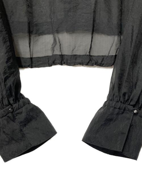 Adam et Rope（アダム エ ロペ）Adam et Rope (アダム エ ロペ) クロップドシアーブルゾン ブラック サイズ:Fの古着・服飾アイテム