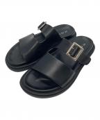 MOHIモヒ）の古着「2ベルト フラット サンダル」｜ブラック