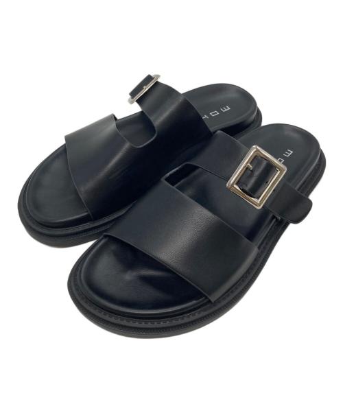 MOHI（モヒ）MOHI (モヒ) 2ベルト フラット サンダル ブラック サイズ:39の古着・服飾アイテム