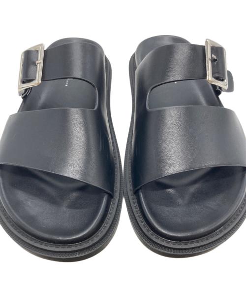 MOHI（モヒ）MOHI (モヒ) 2ベルト フラット サンダル ブラック サイズ:39の古着・服飾アイテム