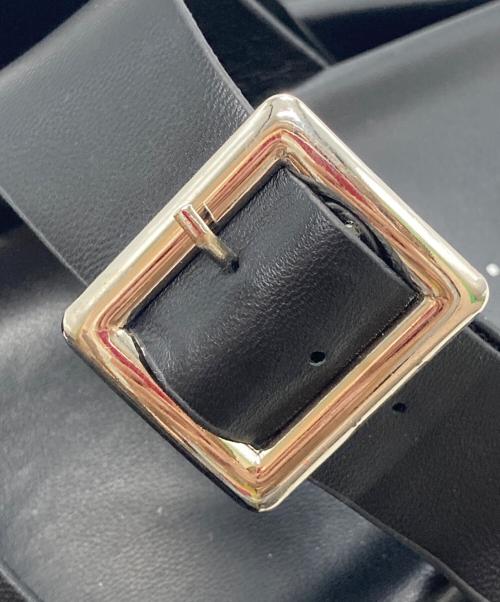 MOHI（モヒ）MOHI (モヒ) 2ベルト フラット サンダル ブラック サイズ:39の古着・服飾アイテム