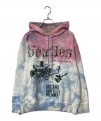 STELLA McCARTNEY×THE BEATLESステラマッカートニー×ビートルズ）の古着「タイダイ プリント スウェットプルパーカー」｜ピンク×ブルー