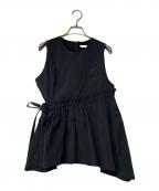 UN3D.アンスリード）の古着「エストギャザーボリュームトップ」｜ブラック