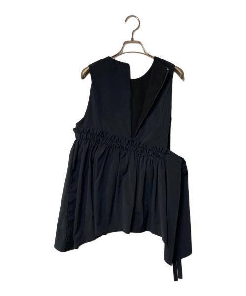 UN3D.（アンスリード）UN3D. (アンスリード) エストギャザーボリュームトップ ブラック サイズ:36の古着・服飾アイテム