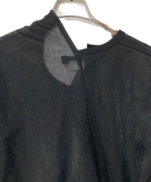 JUNYA WATANABE COMME des GARCONS（(ジュンヤワタナベ コムデギャルソン）JUNYA WATANABE COMME des GARCONS ((ジュンヤワタナベ コムデギャルソン) アシンメトリー シアーカーディガン ブラック サイズ:Mの古着・服飾アイテム