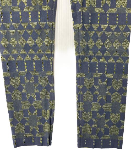 PLEATS PLEASE（プリーツプリーズ）PLEATS PLEASE (プリーツプリーズ) レギンスパンツ パープル×グリーン サイズ:3の古着・服飾アイテム