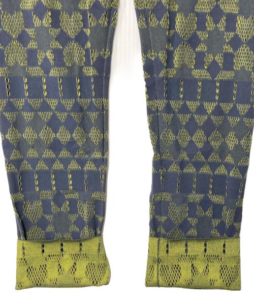 PLEATS PLEASE（プリーツプリーズ）PLEATS PLEASE (プリーツプリーズ) レギンスパンツ パープル×グリーン サイズ:3の古着・服飾アイテム