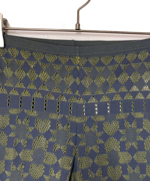 PLEATS PLEASE（プリーツプリーズ）PLEATS PLEASE (プリーツプリーズ) レギンスパンツ パープル×グリーン サイズ:3の古着・服飾アイテム