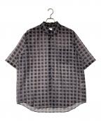 香送迷マンネンロウ）の古着「〈別注〉ナイロン メッシュシャツ」｜ブラック×ブルー