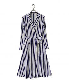 POLO RALPH LAUREN（ポロ・ラルフローレン）の古着「ストライプシャツワンピース」｜ブルー×ホワイト