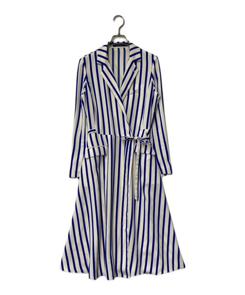 POLO RALPH LAUREN（ポロ・ラルフローレン）POLO RALPH LAUREN (ポロ・ラルフローレン) ストライプシャツワンピース ブルー×ホワイトの古着・服飾アイテム