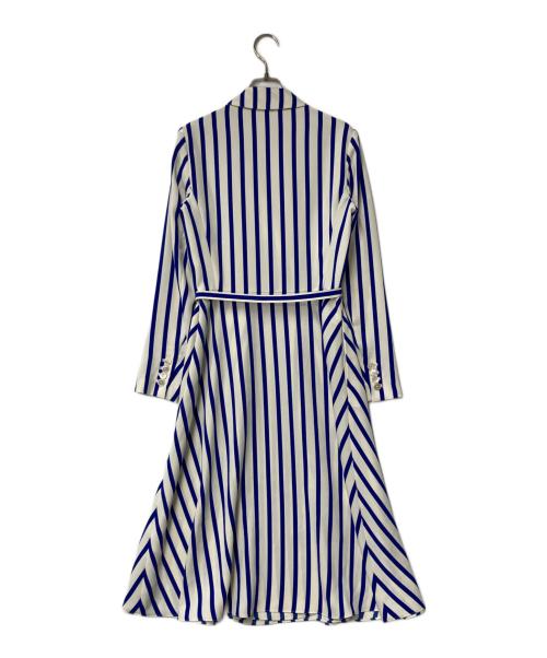 POLO RALPH LAUREN（ポロ・ラルフローレン）POLO RALPH LAUREN (ポロ・ラルフローレン) ストライプシャツワンピース ブルー×ホワイトの古着・服飾アイテム