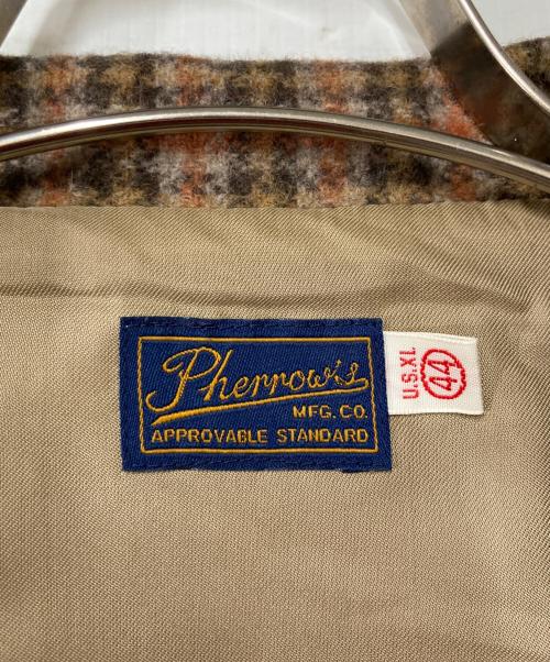 Pherrow's（フェローズ）PHERROW'S (フェローズ) ウールテーラードジャケット ブラウン サイズ:44/US XLの古着・服飾アイテム