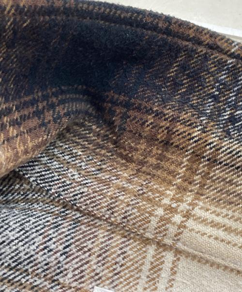 JOHN MASON SMITH（ジョンメイソンスミス）JOHN MASON SMITH (ジョンメイソンスミス) オープンカラーネルシャツ ブラウン×ブラック サイズ:Lの古着・服飾アイテム