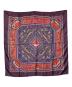 HERMES (エルメス) カレ90 QALAMDAN/カラムダン シルクスカーフ パープル：18000円