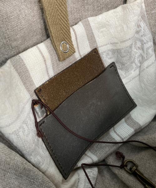 ebagos（エバゴス）ebagos (エバゴス) 12SS 一本手オイルショルダーバッグ ベージュ×ブラウンの古着・服飾アイテム