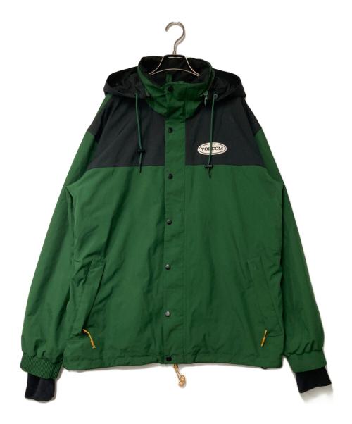 VOLCOM（ボルコム）VOLCOM (ボルコム) ARTHUR LONGO GORE-TEX JACKET グリーン×ブラック サイズ:US/EU-L/CAN-G/AUS-Lの古着・服飾アイテム