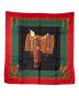 GUCCI (グッチ) シルクスカーフ レッド×グリーン×ブラック：6000円