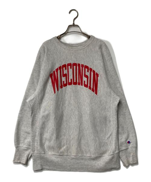 Champion REVERSE WEAVE（チャンピオン リバース ウィーブ）Champion REVERSE WEAVE (チャンピオン リバース ウィーブ) WISCONSIN 90's スウェット USA製 グレー サイズ:XLの古着・服飾アイテム