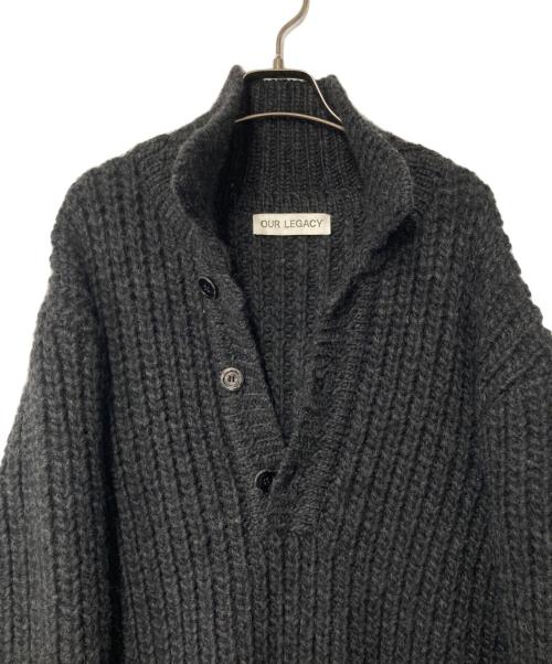 OUR LEGACY（アワーレガシー）OUR LEGACY (アワーレガシー) Big Pique Chunky Knitwear ダークグレー サイズ:50の古着・服飾アイテム