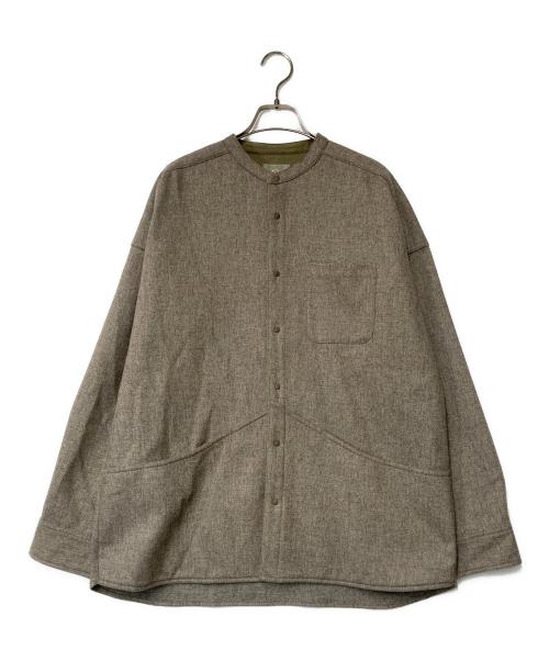 ATELIER BLUE BOTTLE（アトリエ ブルー ボトル）ATELIER BLUE BOTTLE (アトリエ ブルー ボトル) ハイカーズシャツ ウールシャツ ベージュ サイズ:Ｍの古着・服飾アイテム