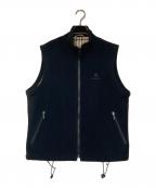 Burberry'sバーバリー）の古着「ノバチェック フリースベスト」｜ブラック