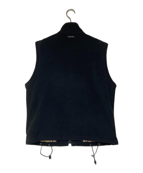 Burberry's（バーバリー）Burberry's (バーバリーズ) ノバチェック フリースベスト ブラック サイズ:LYの古着・服飾アイテム