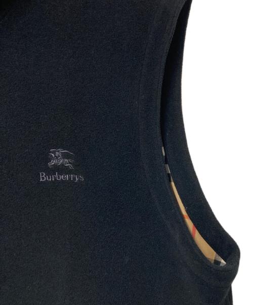 Burberry's（バーバリー）Burberry's (バーバリーズ) ノバチェック フリースベスト ブラック サイズ:LYの古着・服飾アイテム