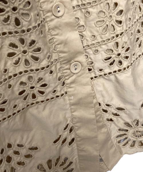 sea NEW YORK（シー ニューヨーク）Sea NEW YORK (シー ニューヨーク) カットワーク ワンピース ベージュの古着・服飾アイテム