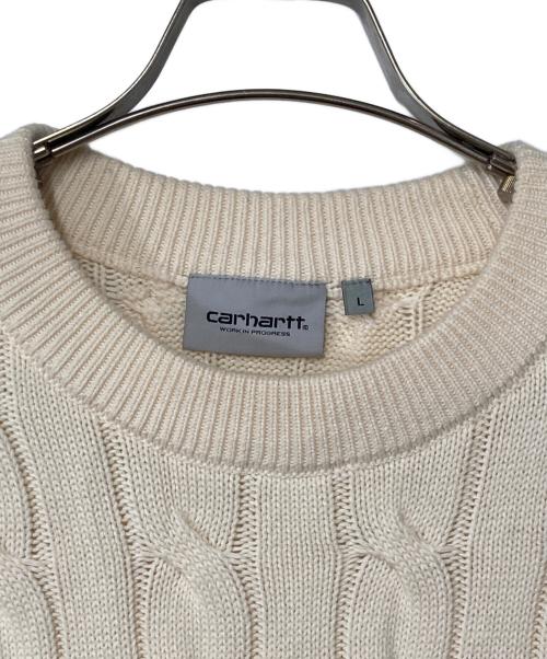 Carhartt WIP（カーハート ワークインプログレス）CARHARTT WIP (カーハート ワークインプログレス) CAMBELL SWEATER アイボリー サイズ:Lの古着・服飾アイテム