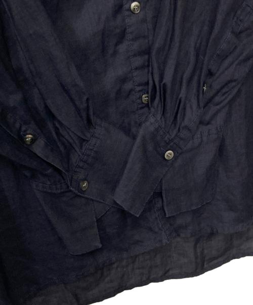 CHAOS（カオス）Chaos (カオス) リガーラミー バンドカラーシャツ ネイビー サイズ:Fの古着・服飾アイテム